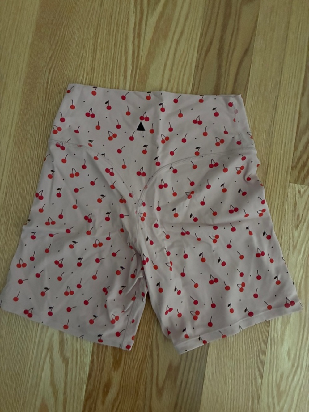 Vitality Cloud II High-Waist Cherry Bike Shorts - Pink - Picture 4 of 4